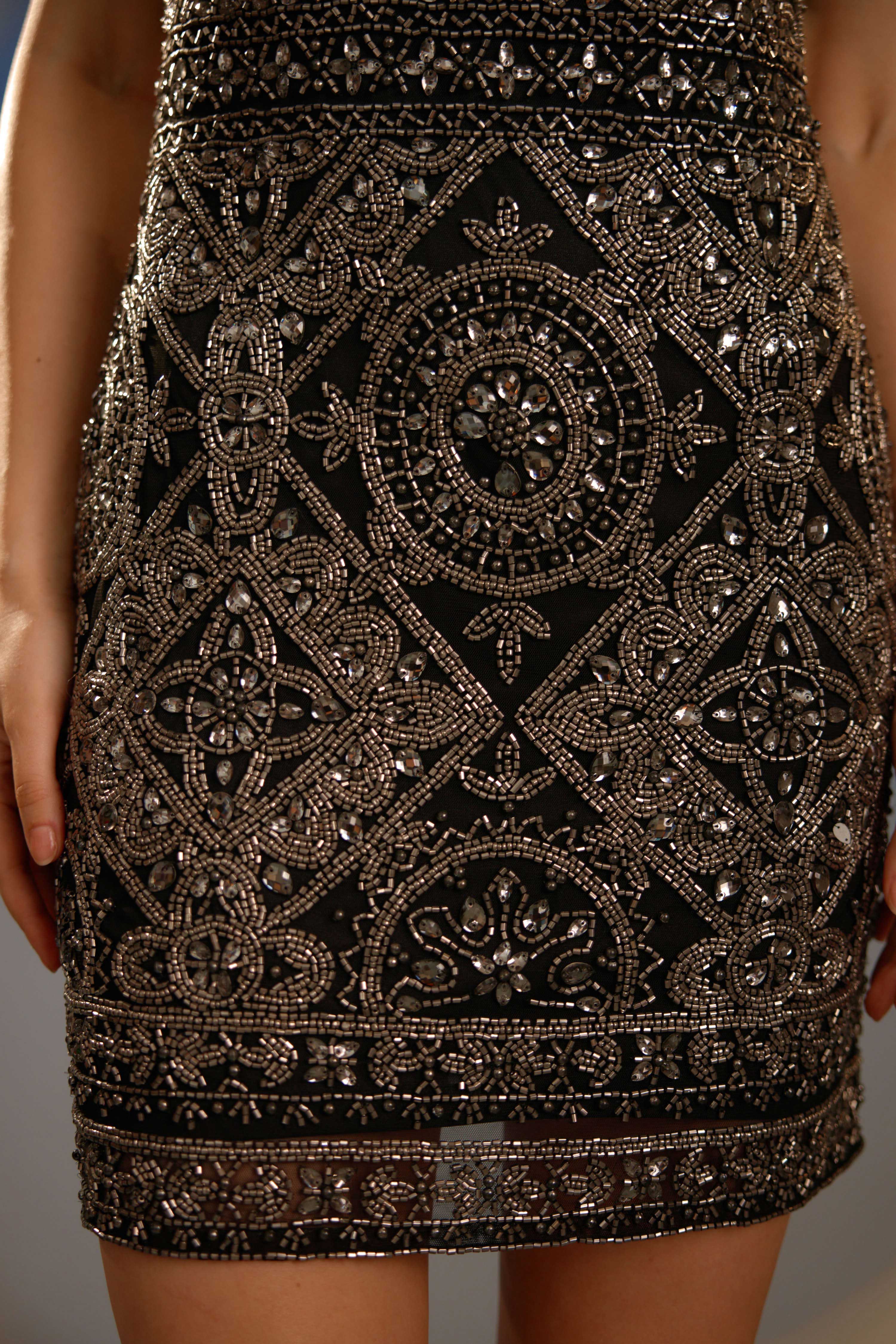 Halter Neck Sequin Mini Dress