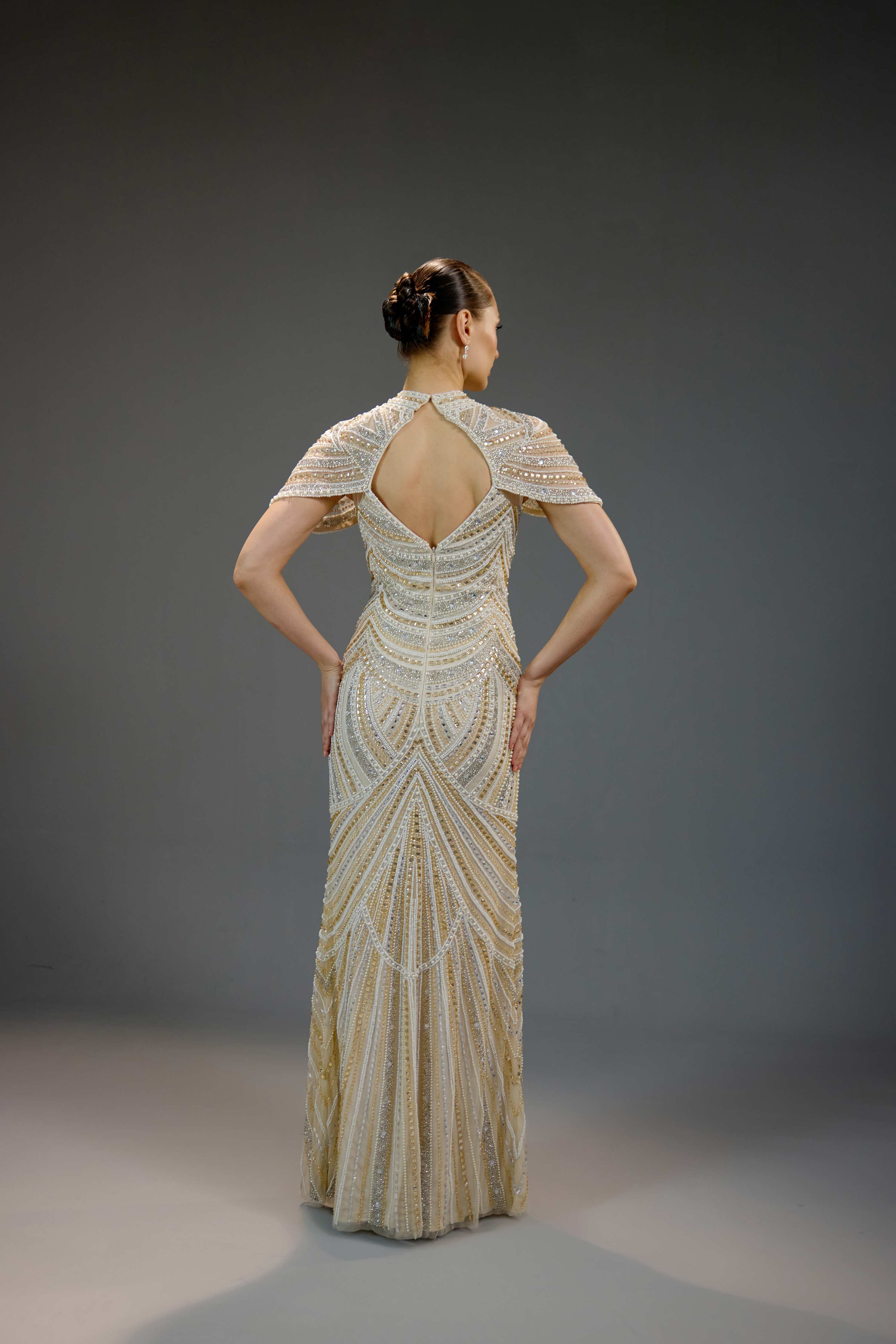 Celestial Hand-Beaded Gala Gown