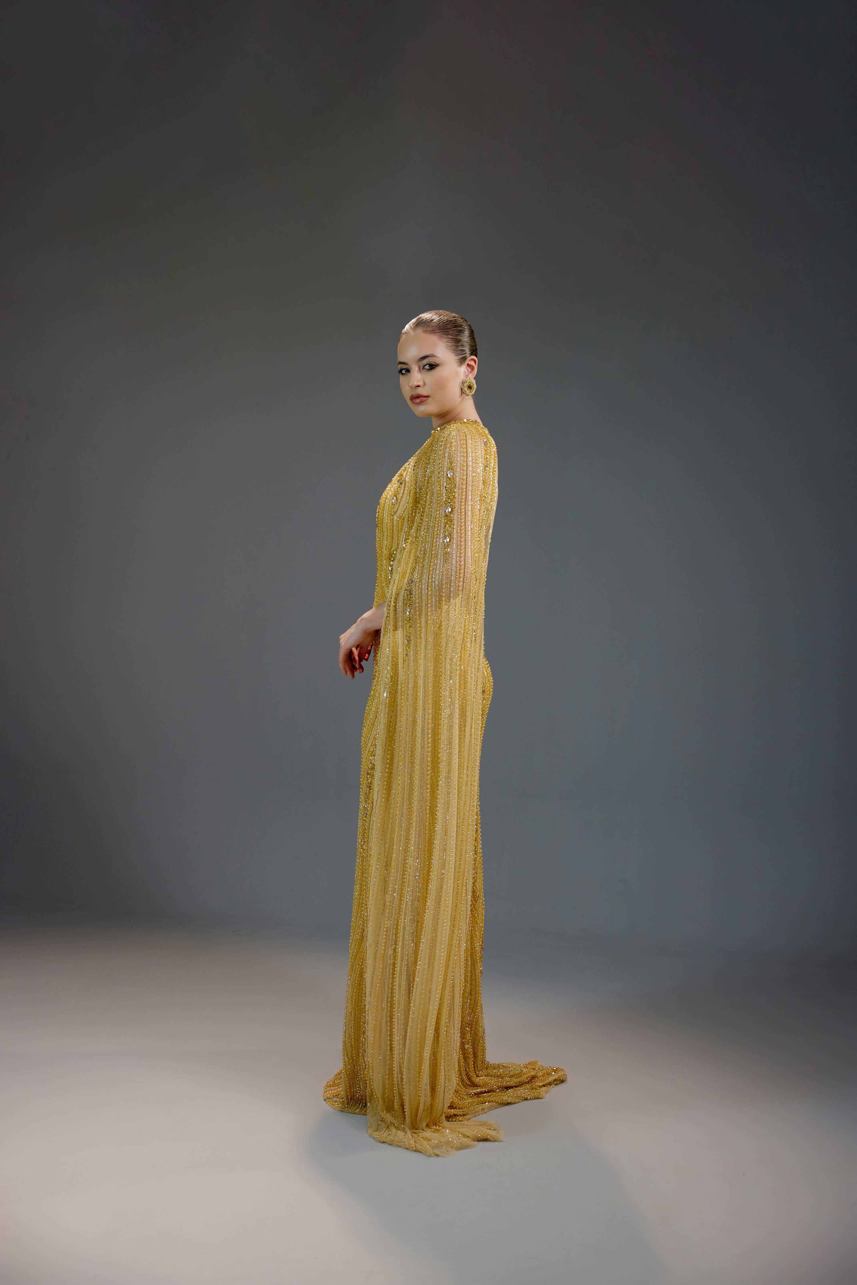 Ethereal Aurelian Drape maxi dress