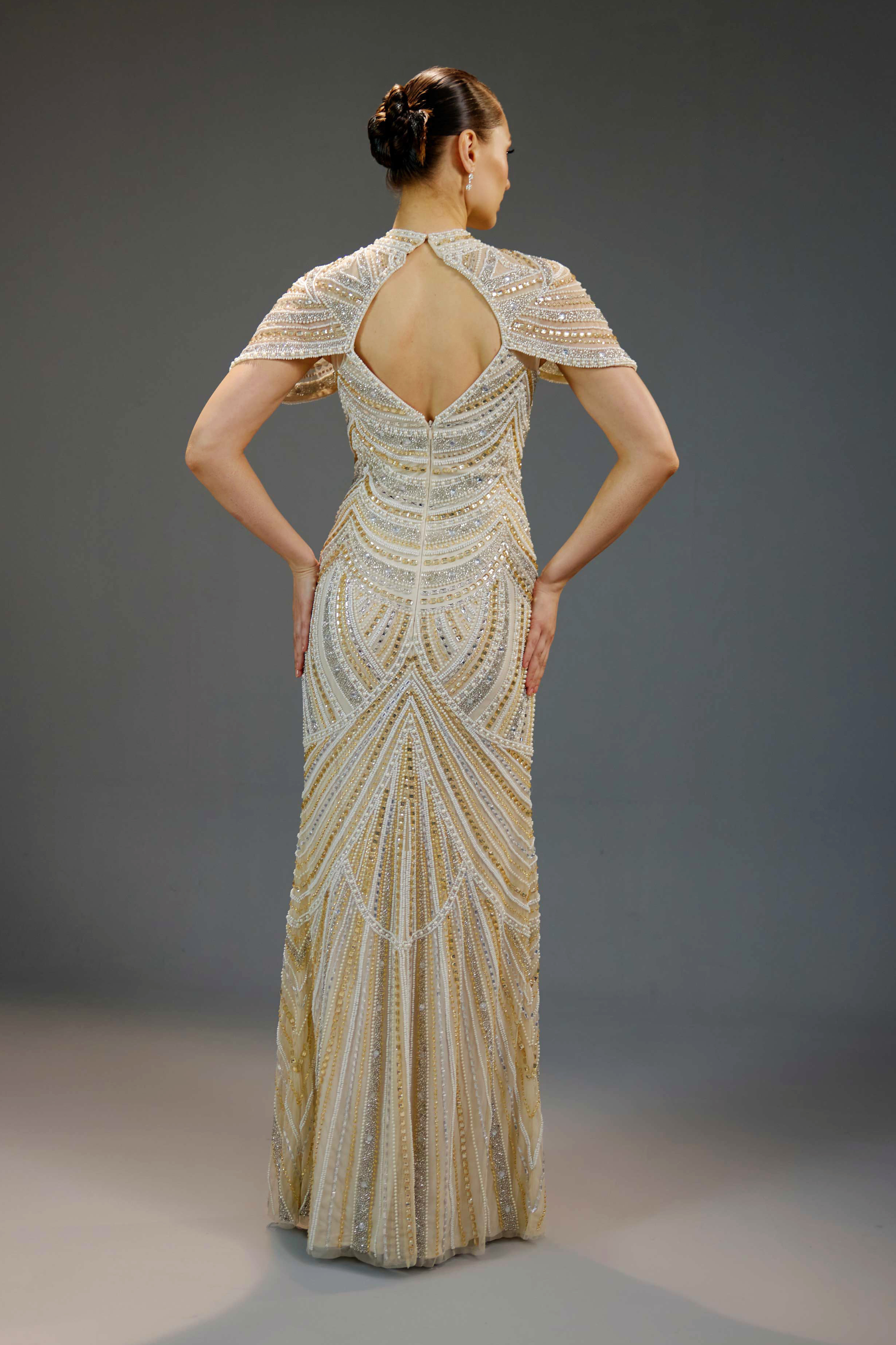 Celestial Hand-Beaded Gala Gown