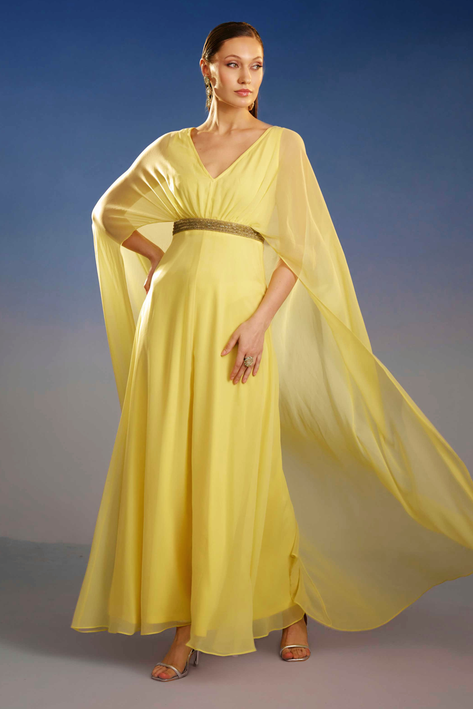 Ethereal Aurelian Drape maxi dress