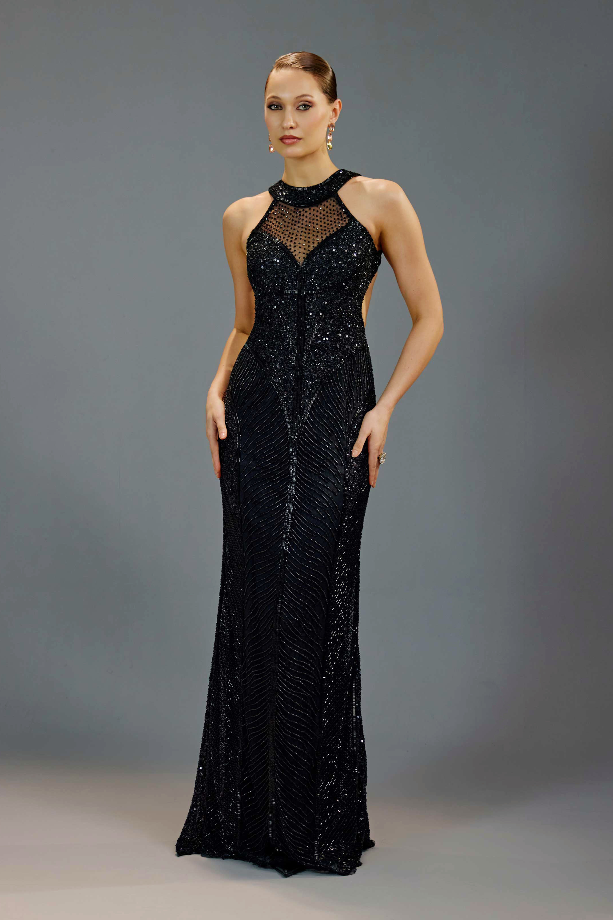 Black Halter Maxi Dress