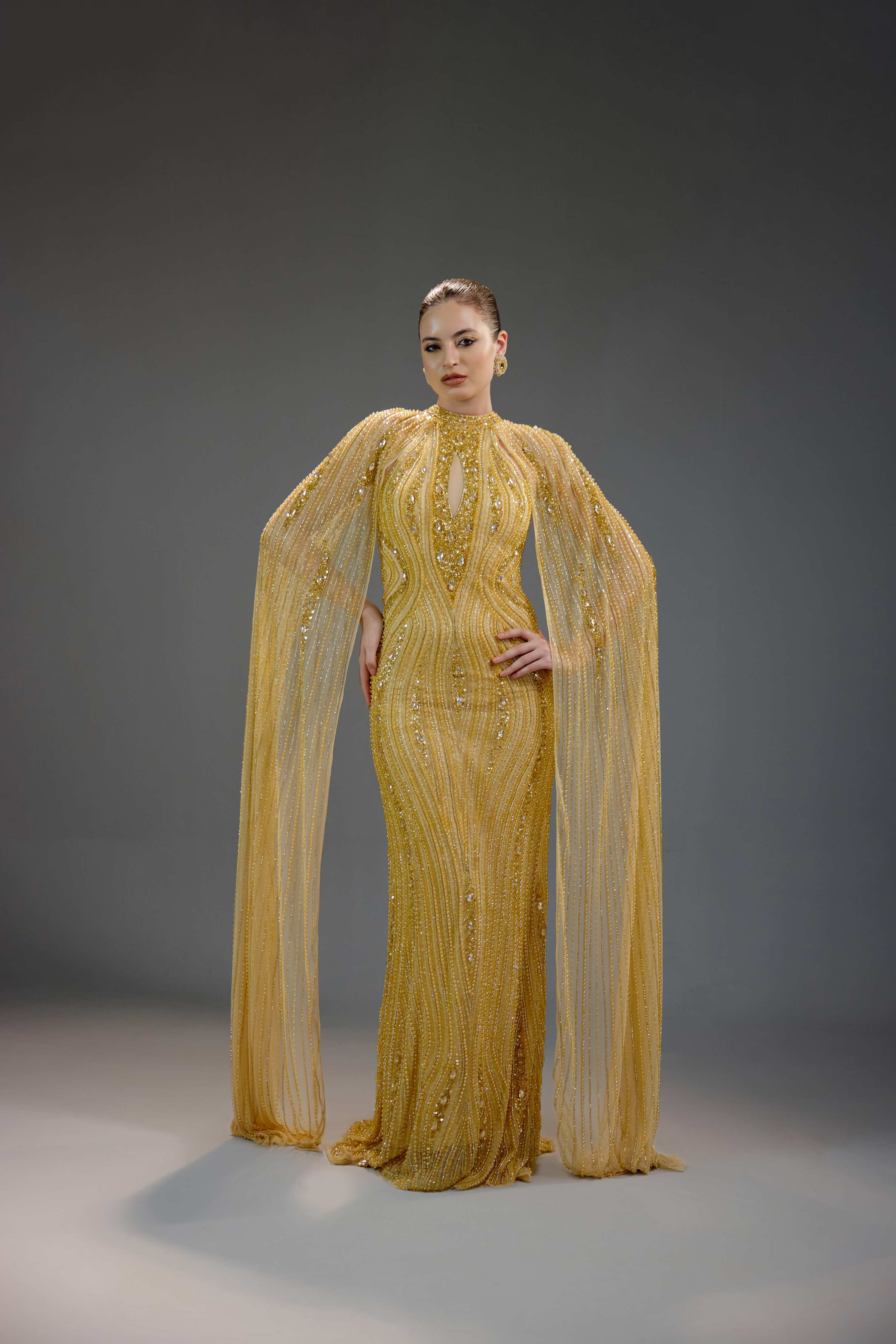 Ethereal Aurelian Drape maxi dress