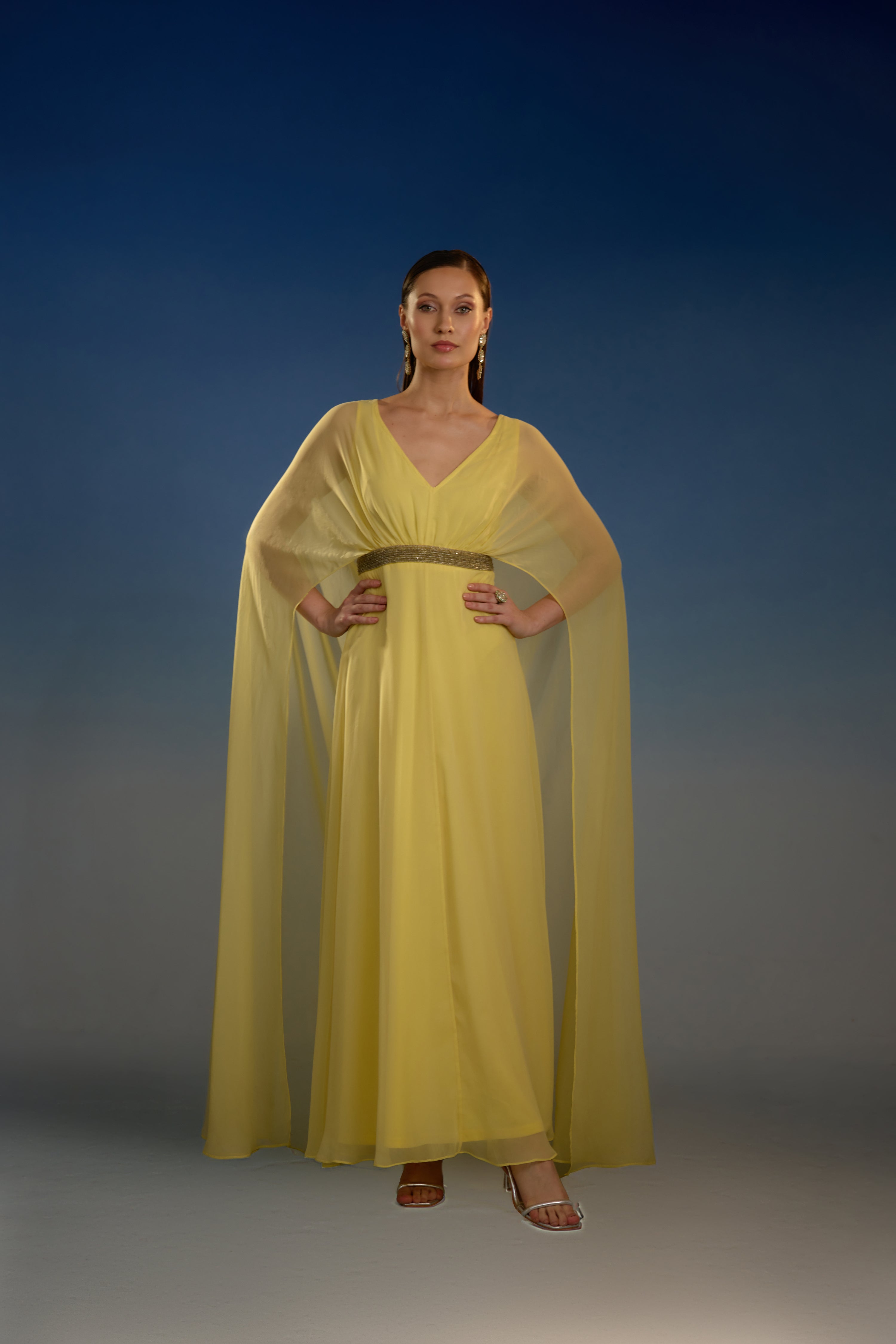 Ethereal Aurelian Drape maxi dress