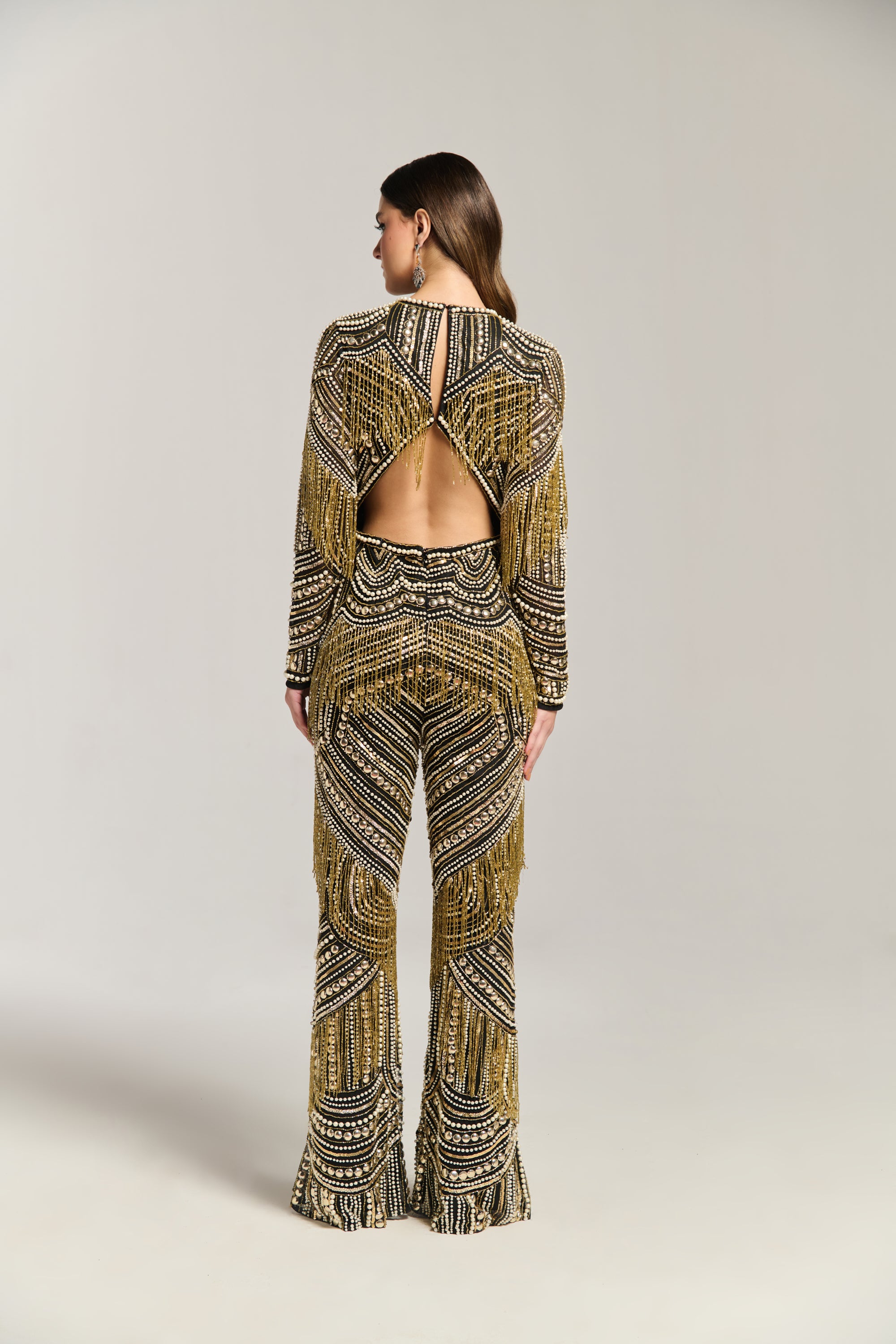 Golden Fringe Jumpsuit