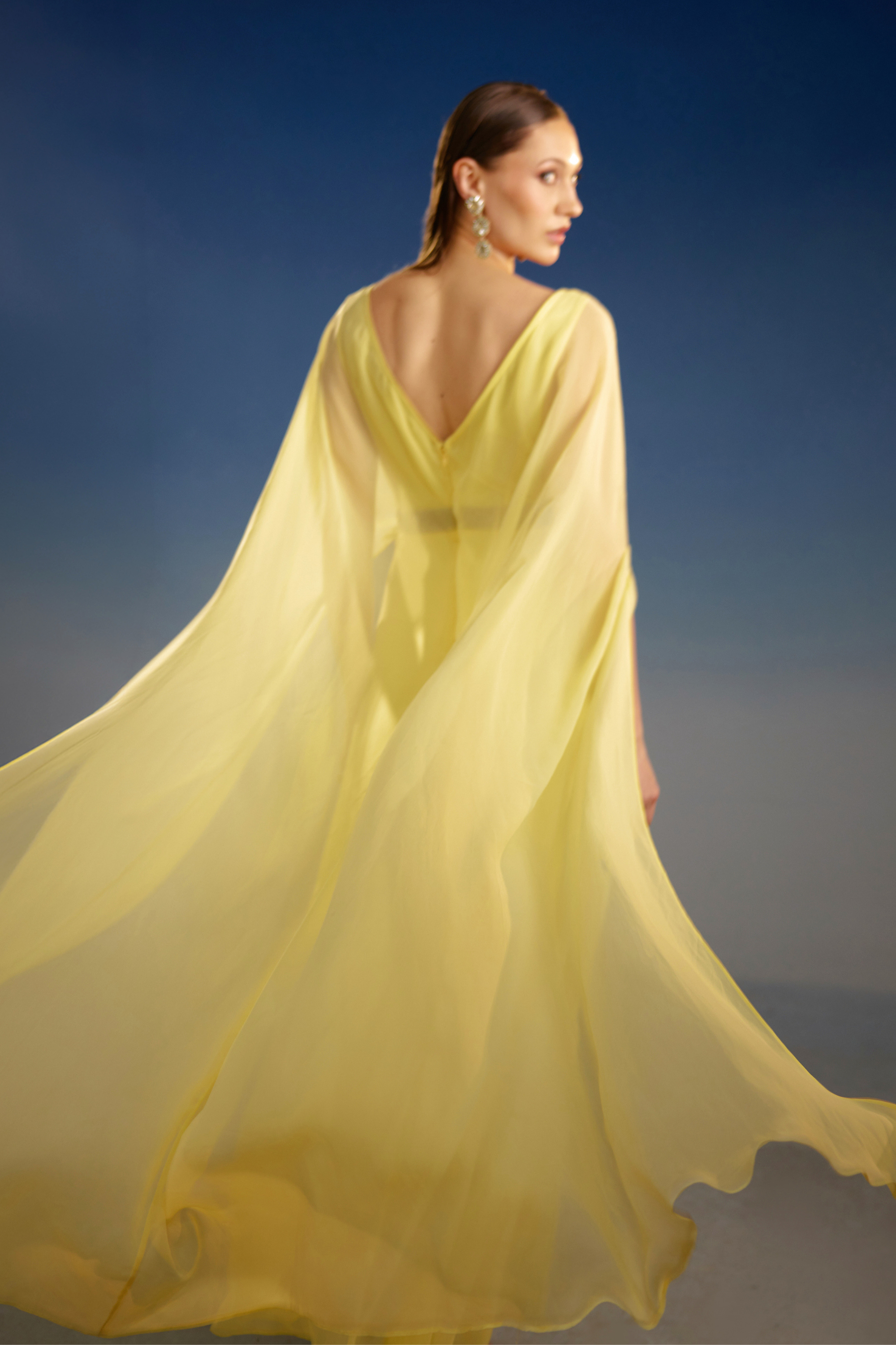 Ethereal Aurelian Drape maxi dress