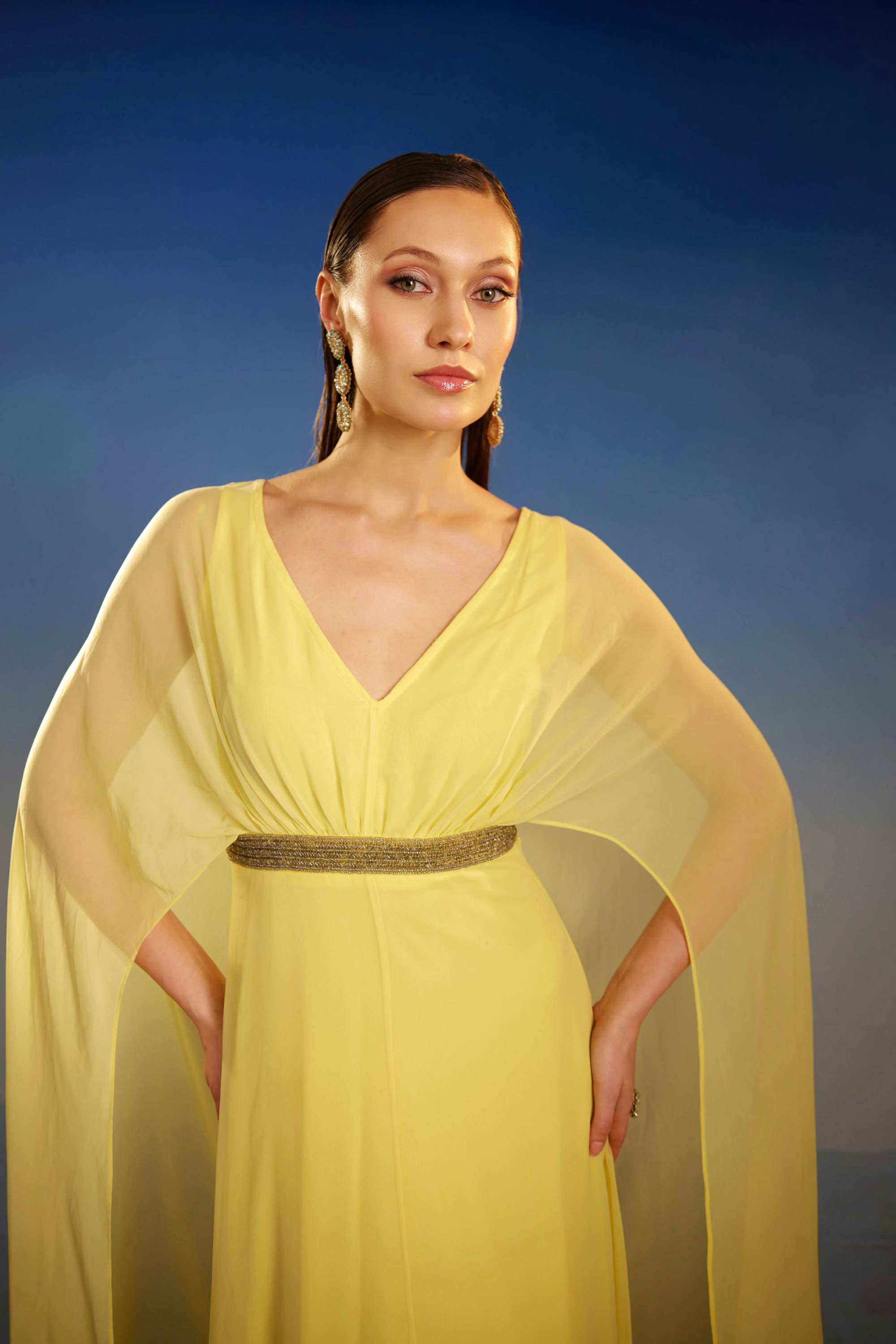 Ethereal Aurelian Drape maxi dress