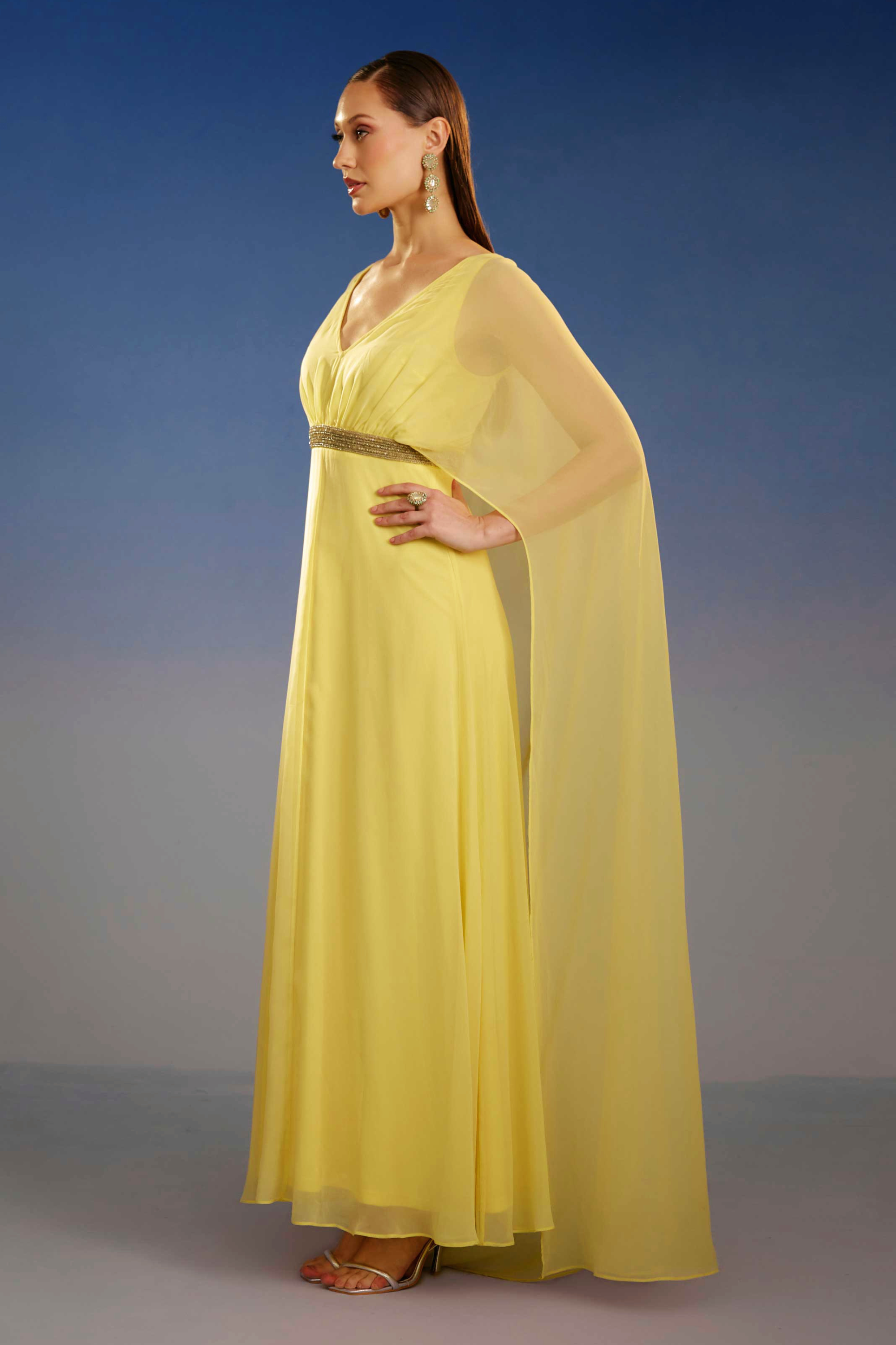 Ethereal Aurelian Drape maxi dress