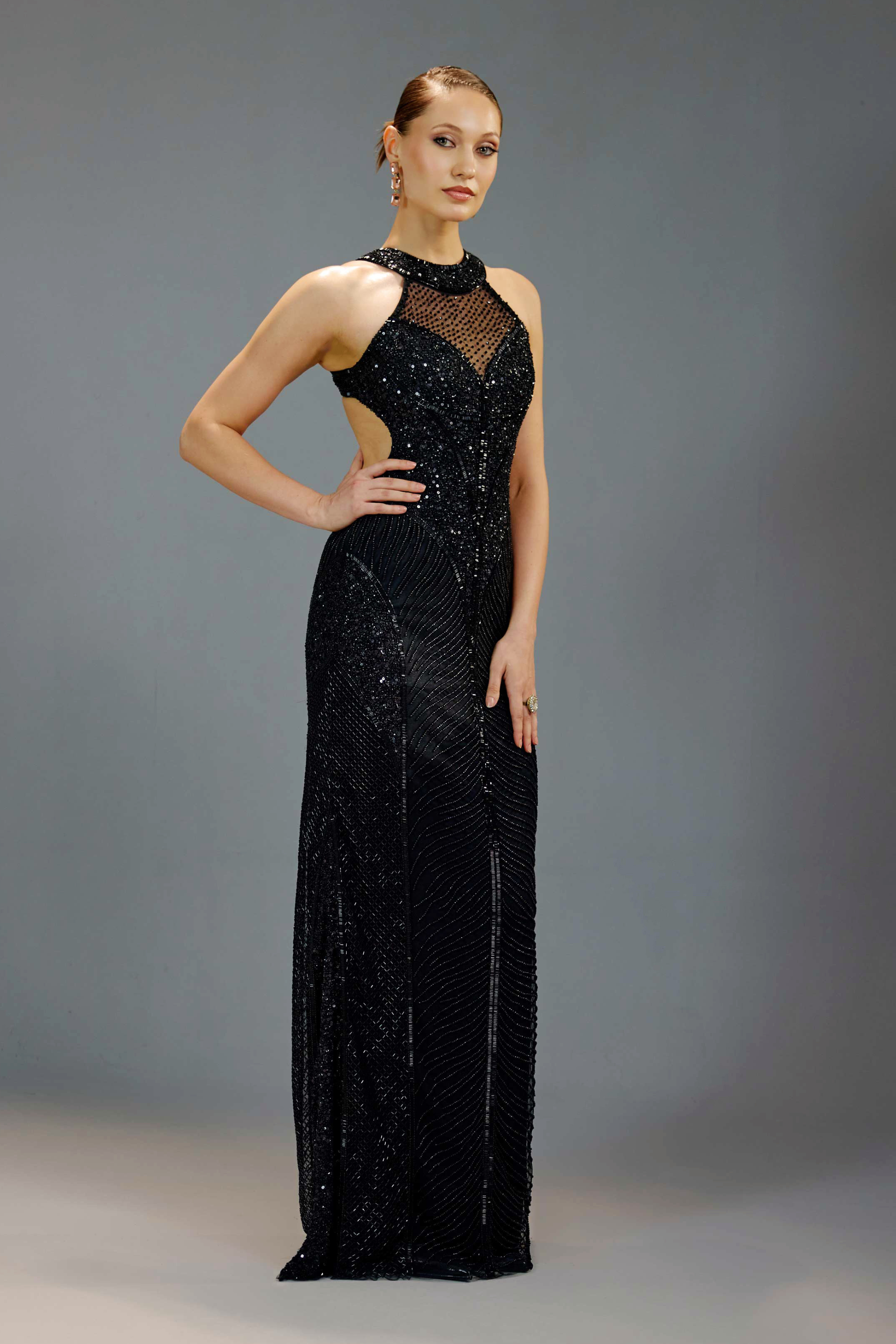 Black Halter Maxi Dress
